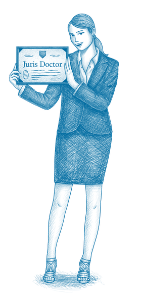 Female graduate illustration