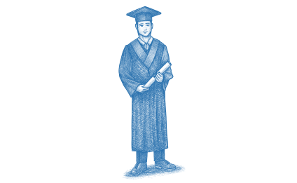 Male graduate illustration
