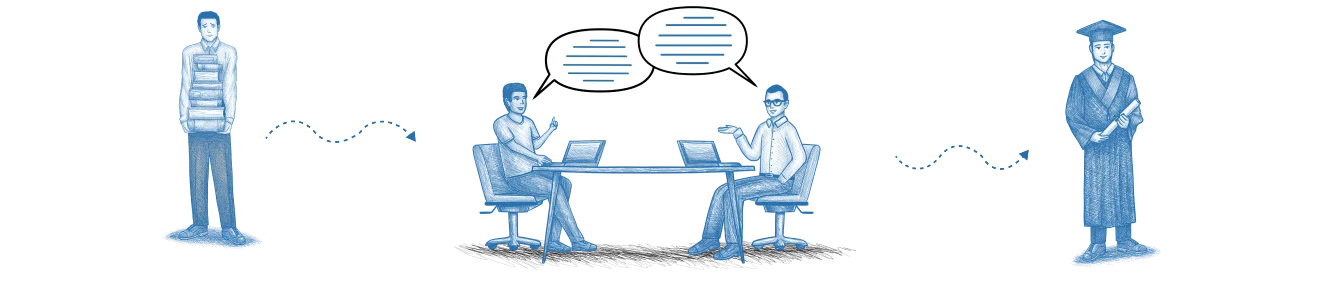 Student journey from studying to tutoring to graduation